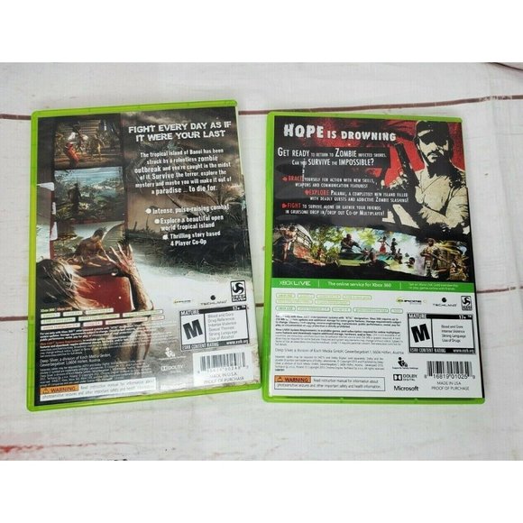 Xbox 360 Dead Island & Dead Island Riptide Video Game Bundle No Scratches - Picture 2 of 12
